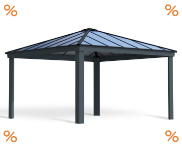 Palram-Canopia Aluminium Pavillon Dallas 4.3x4.3 14x14 (422x422cm) 6mm HKP